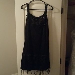 Black flapper dress